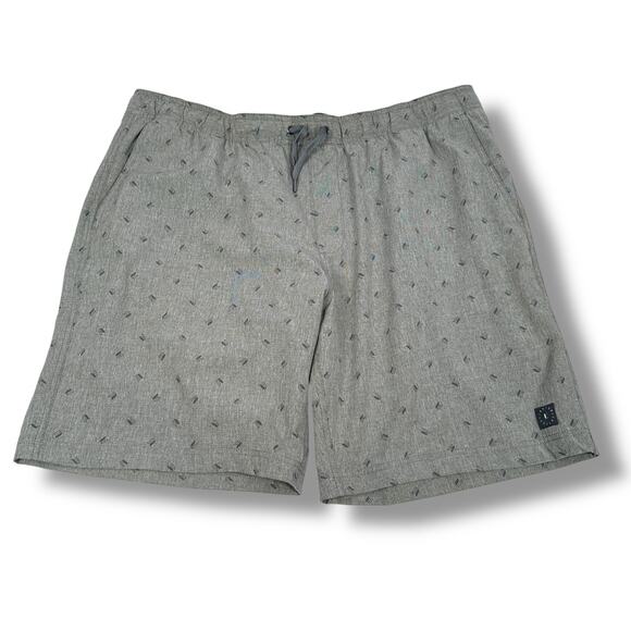 Linksoul Golf Shorts Men’s 2XL XXL Gray Logo All-Over Print Drawstring Lined - Picture 1 of 10